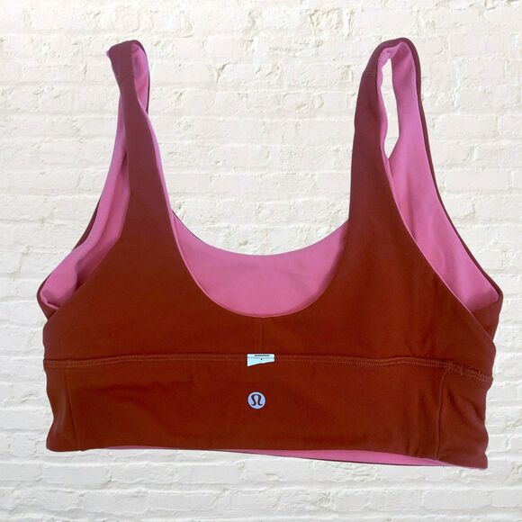 Lululemon Align Reversible Bra 8 Light Support Smoky Red Pink Blossom - Picture 10 of 14